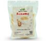 A transparent pouch of "Bonobithi Wholesome Goodness Sesame" showing white sesame seeds, with a graphic of sesame in a bowl and a wooden scoop, on a plain light background.
