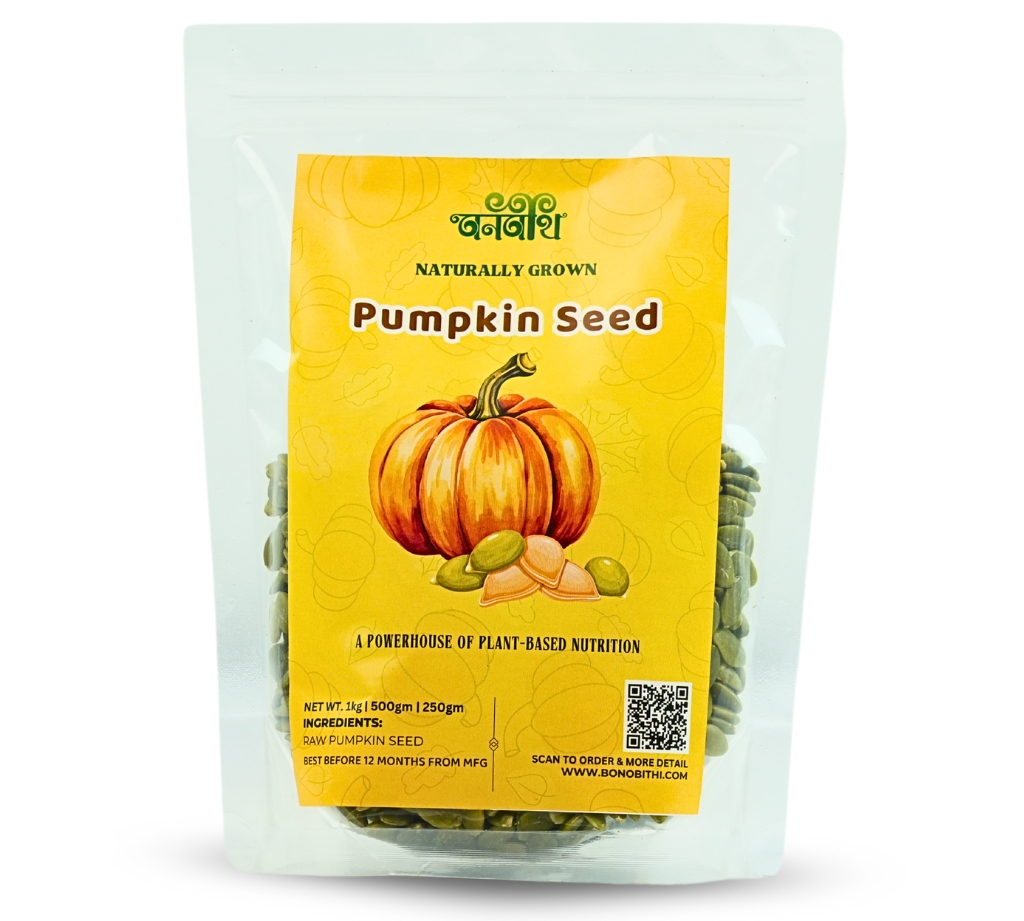 Bonobithi Naturally Grown Raw Pumpkin Seed packaging - Plant-based Nutrition